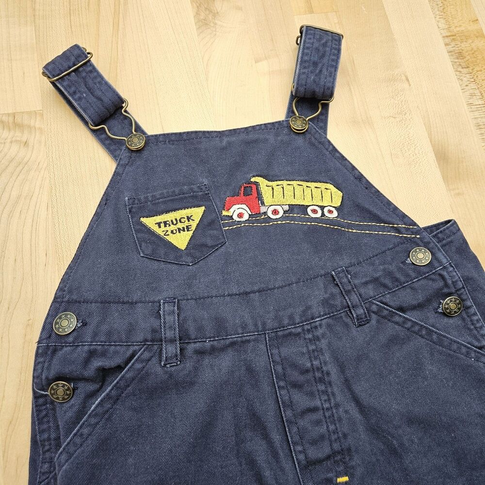Vintage 3T Construction Builder Overalls Toddler 90s Y2K Daddy Lightweight Twill - Picture 2 of 5